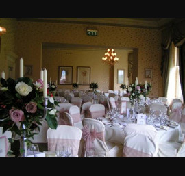 Dusky Pink bows on Butter Chair Covers at Close House Hotel