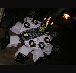 Black Flock Table Runner - Redworth Hall Hotel