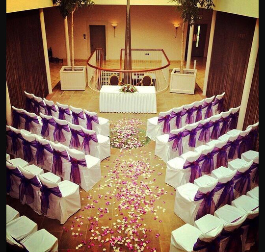 Wedding chair covers design ideas organza bows hire Simply Bows