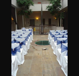Seaham Hall - Navy with a Diamond Brooch
