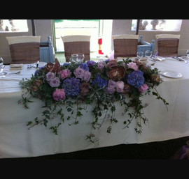 Wynyard Hall Conservatory, Ivory Linen - Top Table Centre Piece by Adam Prest