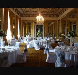 Wynyard Hall Mirror Room, Silver and White Double Bow with Diamond Brooch