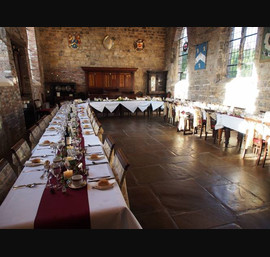 Champagne flocked sashes at Bedern Hall