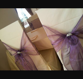 Heather Sashes on Butter Chair Covers at Fasque House