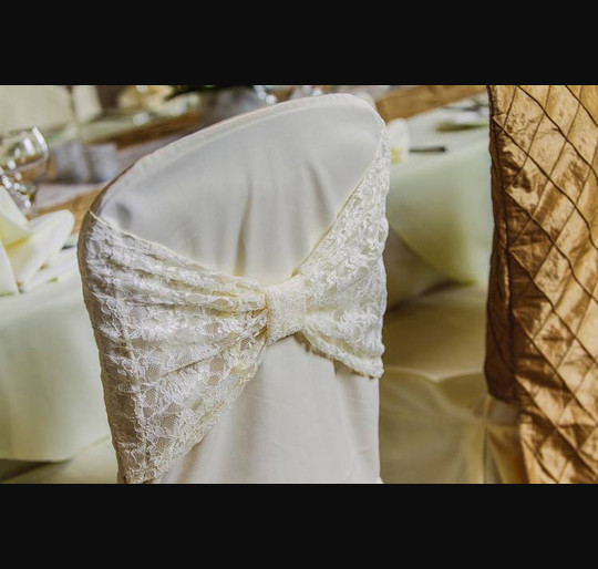 Wedding chair covers design ideas organza bows hire Simply Bows