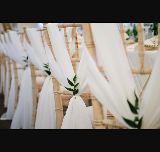 Wedding chair covers design ideas organza bows hire Simply Bows