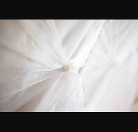 White Chair Cover and Ivory bow at Eshott Hall